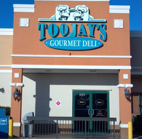 Storefront of TooJay's Vero Beach location