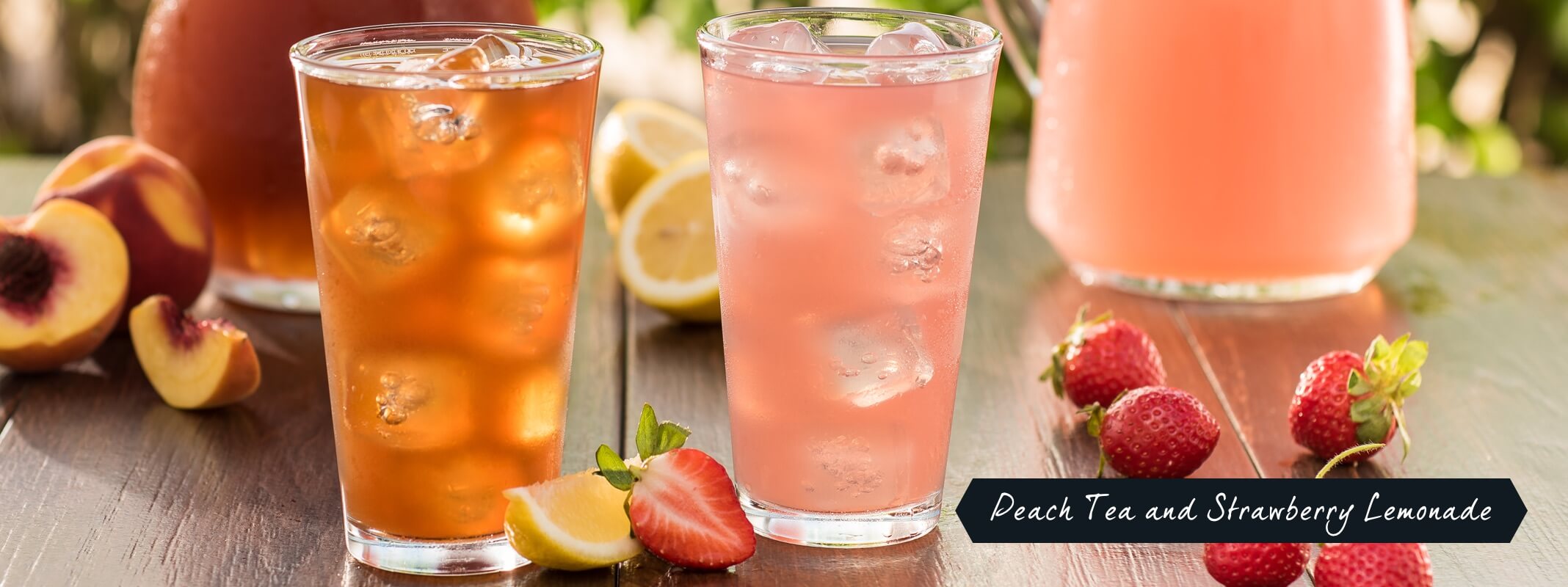 Peach Tea & Strawberry Lemonade