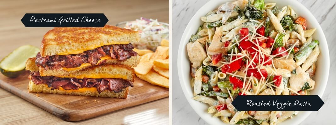Philly Grilled Cheese and Roasted Veggie Pasta
