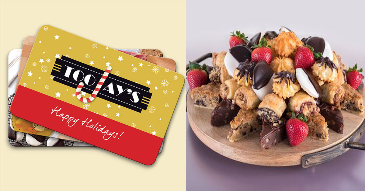 Gift Card and Dessert Platter Images