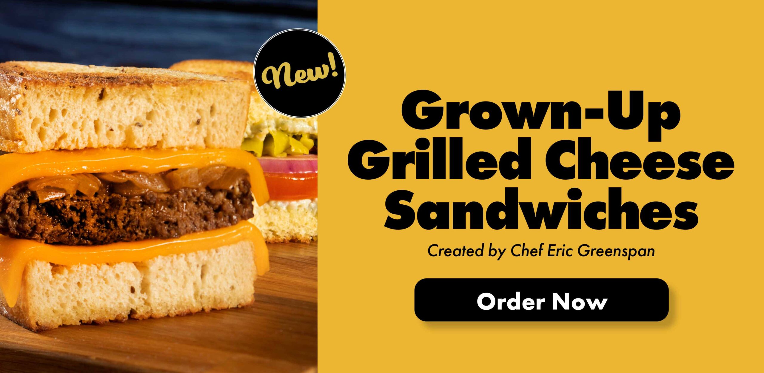Grown-up grilled cheese sandwiches created by Chef Eric Greenspan