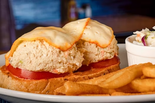 TooJay's open Faced Tuna Melt