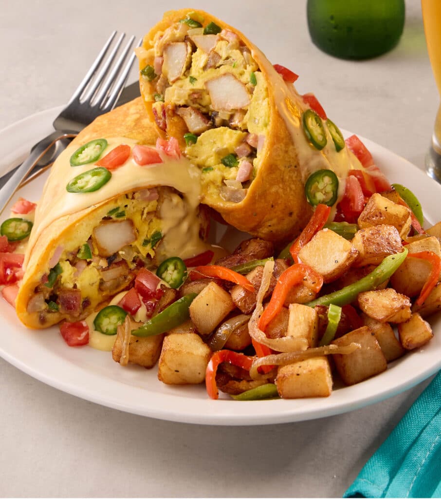 A photo of Toojay's Breakfast Burrito